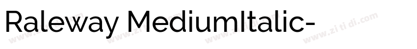 Raleway MediumItalic字体转换